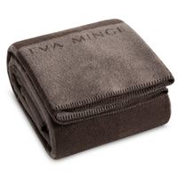 Koc Elegant4 Eva Minge 220X240 cm brązowo‑ciemnobeżowy bawełna‑akryl