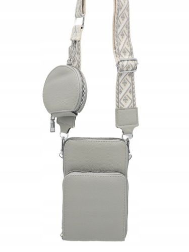 Torebka rowerówka portfel z portfelikiem pasek BOHO szary Q0693 na Arena.pl