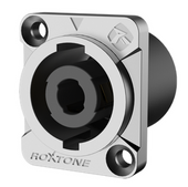 Gniazdo tablicowe panelowe montażowe Speakon 4-pin Roxtone RS4MD-WP-T Szary