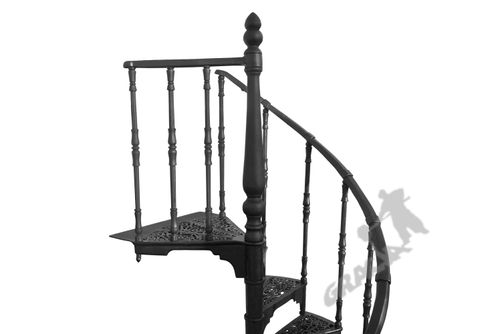 SCHODY KRĘCONE FI 1,22 M - WZÓR NR 1 - 1 TRALKA NA STOPNIU ŻELIWNE na Arena.pl