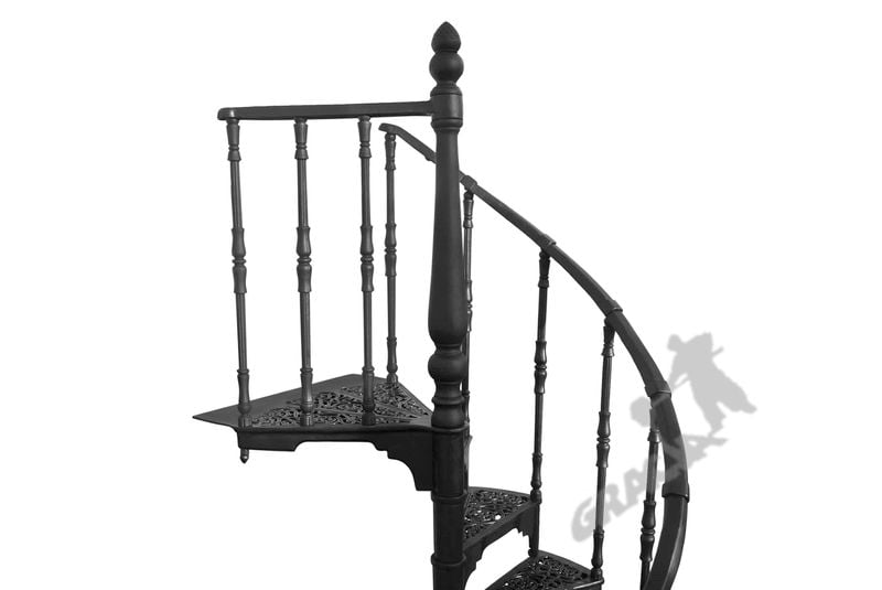 SCHODY KRĘCONE FI 1,22 M - WZÓR NR 1 - 1 TRALKA NA STOPNIU ŻELIWNE zdjęcie 10