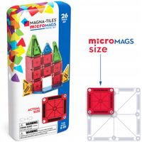 Klocki magnetyczne konstrukcyjne microMAGS MAGNA-TILES - Travel 26 el.