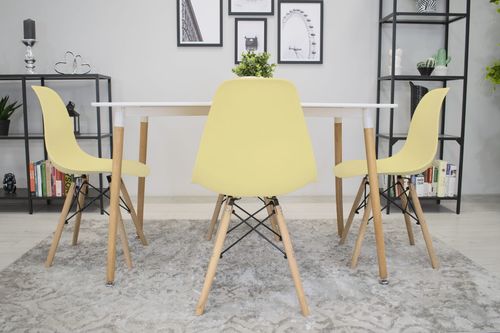 Krzesło OSAKA kremowe / nogi naturalne x 2 na Arena.pl