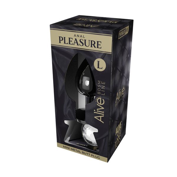 Mini Metal Butt Plug L Clear zdjęcie 2