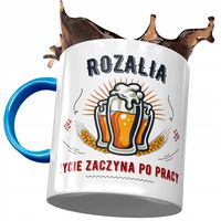 Kubek Błękitny Dla Rozalii Koleżanki Na Prezent Z Nadrukiem Ze Zdjęciem