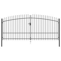 Brama dwuskrzydłowa z grotami, 400 x 225 cm