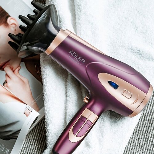 Suszarka do włosów 2400W Z JONIZACJĄ Zimny nawiew + Koncentrator i Dyfuzor na Arena.pl