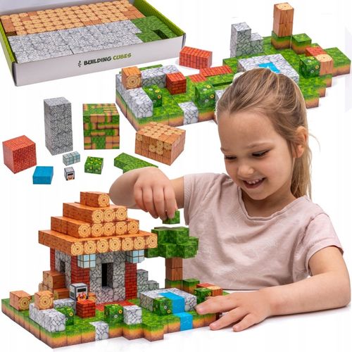 Magnetyczne klocki kostki budowlane modułowe konstrukcyjne 3d 312 elementów na Arena.pl