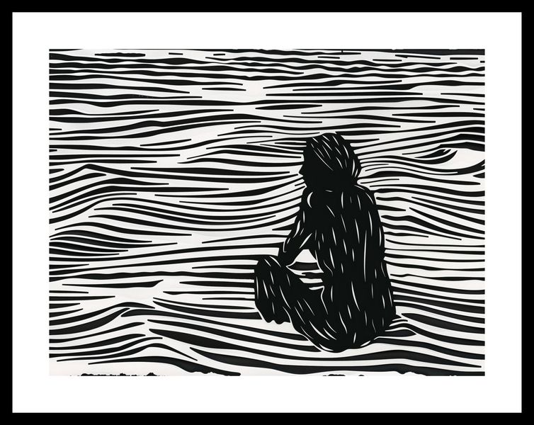 Plakat 40x30cm Złożone Fluidalne Linie zdjęcie 3
