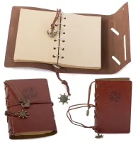 Notes Podróżnika - Retro Pamiętnik w Twardej Oprawie z Wymiennymi Kartkami