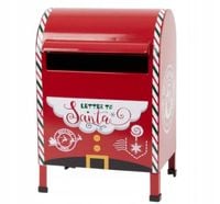 ŚWIĄTECZNA SKRZYNKA POCZTOWA METALOWA NA LISTY DO ŚW. MIKOŁAJA