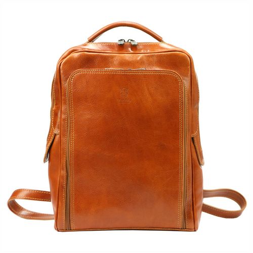 Duży Miejski pojemny plecak z prawdziwej skóry z kieszeniami Florence na Arena.pl