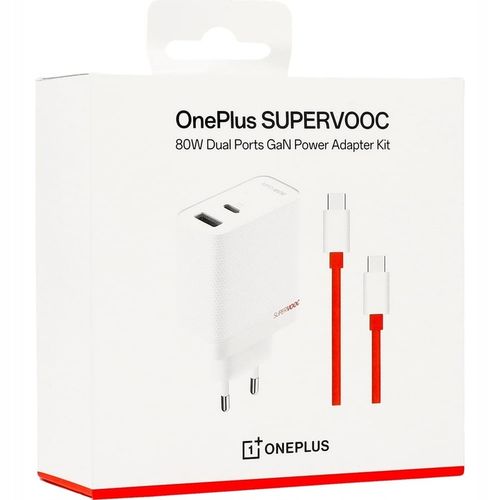 Ładowarka USB-A/USB-C OnePlus, 80W SuperVOOC + kabel 1m, oryginalna, szybka na Arena.pl
