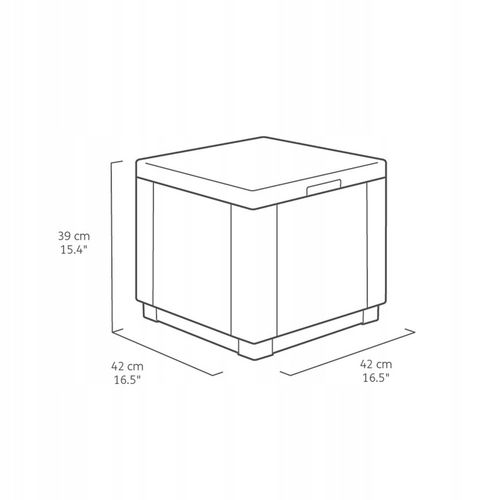 Pufa ogrodowa podnóżek stolik skrzynia CORFU CUBE brąz na Arena.pl