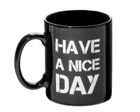 Dvoustranný hrnek s příslovím "Have a Nice Day" - ČERNÝ