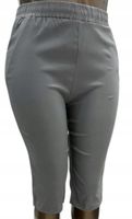 SPODNIE Rybaczki streczowe wyszczuplające MEGA Elastyczne 4/5XL SZARE