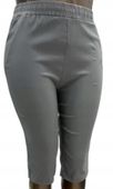 SPODNIE Rybaczki streczowe wyszczuplające MEGA Elastyczne 4/5XL SZARE