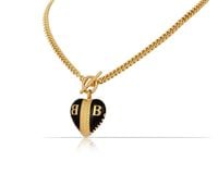 naszyjnik z czarnym sercem z literkami bb z kolekcji heart harmony