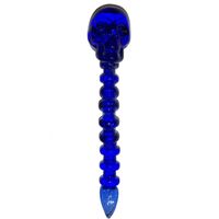 dabber szklany "niebieska czaszka" clover skull do olejku 12 cm