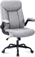 Ergonomiczne krzesło obrotowe z regulacją wysokości szare do biura i domu