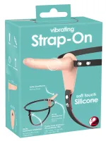 you2toys pasek z anatomicznym wibratorem 10 trybow, silikon, czarny