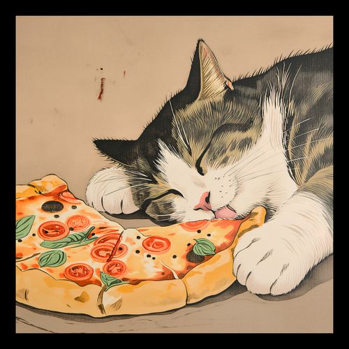Plakat 30x30cm Pizza Dla Kota na Arena.pl