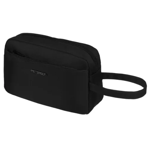 męska kosmetyczka podróżna z poliestru w czarnym kolorze - peterson na Arena.pl