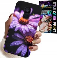 ETUI DO SAMSUNG A6 2018 - RÓŻOWA STOKROTKA KWIATY POKROWIEC CASE