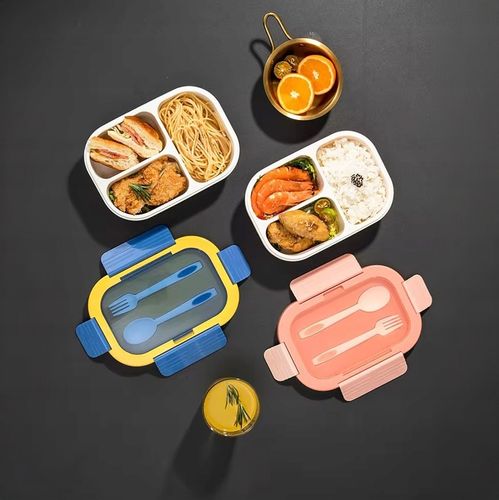 LUNCHBOX 3 PRZEGRÓDKI SZTUĆCE LUNCH BOX POJEMNIK ŚNIADANIE ŚNIADANIÓWKA na Arena.pl