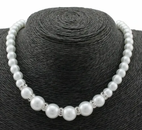 KOMPLET 3 CŻĘŚCIOWY ELEGANCKI BIAŁE PERŁY CYRKONIE na Arena.pl