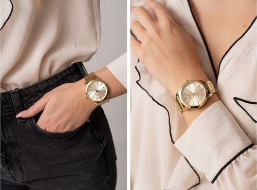 ZEGAREK DAMSKI PAUL LORENS ALICIA stalowy złoty +BOX GRAWER na Arena.pl