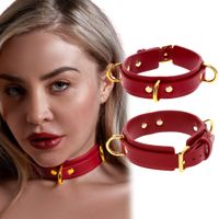 Obroża z Kółeczkami Bondage in Luxury Collar Deluxe BDSM TABOOM 17153 S-L