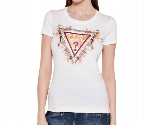 Guess T-Shirt W5YI08 J1314 Biały Regular Fit XL na Arena.pl