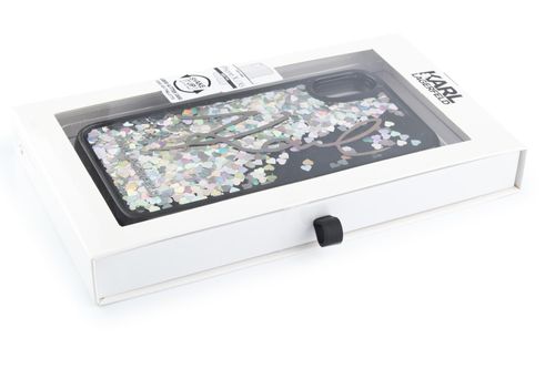 KARL LAGERFELD LIQUID GLITTER - iPhone X / XS - BLACK na Arena.pl