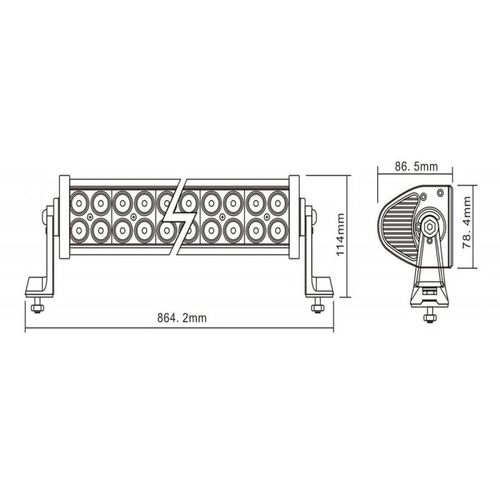 PANEL LED LIGHTBAR HALOGEN 180W 60X3W 12-24V COMBO na Arena.pl