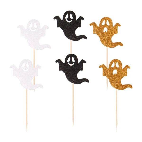 Pikery do babeczek duszki duchy Halloween, 6 szt. zdjęcie 1