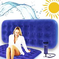 materac jednoosobowy dmuchany do pompowania przenośny składany flokowany