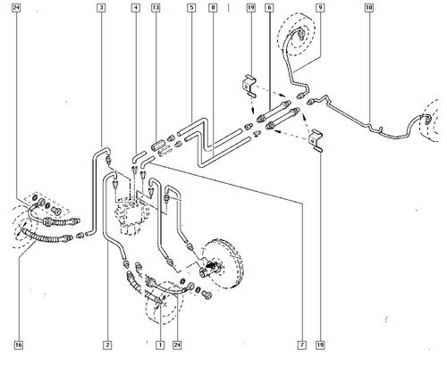 Renault Megane 2 Hatchback Zestaw Przewodów Hamulcowych Stalowych W na Arena.pl