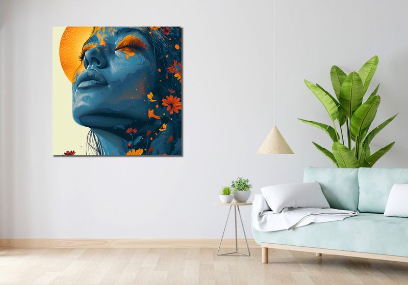 Obraz 100x100cm Deszcz Słoneczny zdjęcie 2