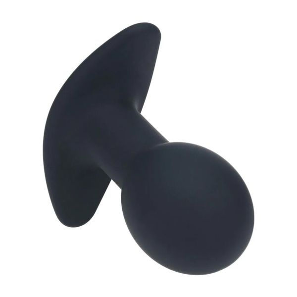Single Bulb Vibrating Silicone Anal Plug - Black zdjęcie 6