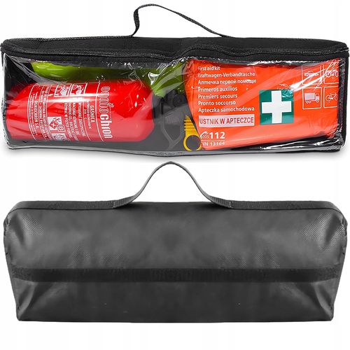 GAŚNICA 1KG TRÓJKĄT APTECZKA KAMIZELKA ZESTAW ŻARÓWEK ZAPASOWYCH TORBA na Arena.pl