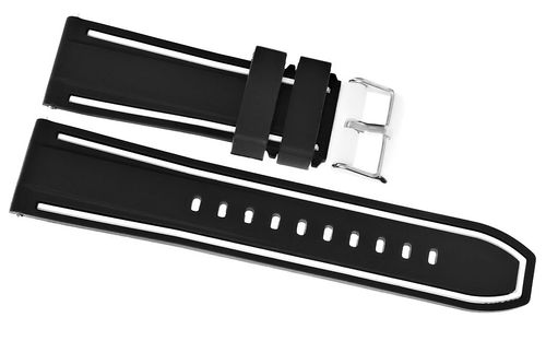 pasek silikonowy czarno-biały u14-20-1 na Arena.pl