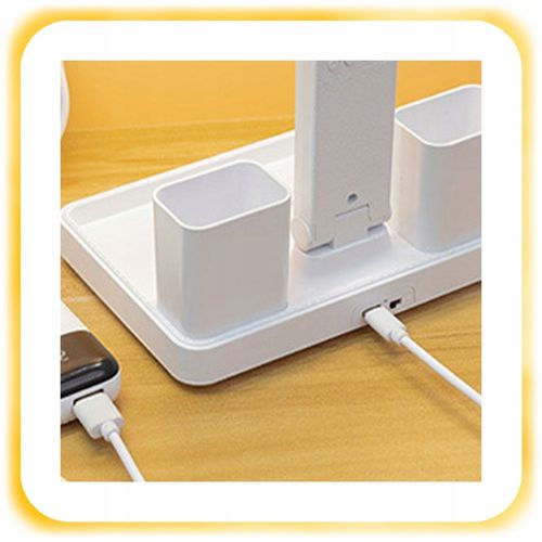 PODWÓJNA LAMPKA BIURKOWA LED Z ORGANIZEREM WYŚWIETLACZEM TEMP ZEGAR na Arena.pl