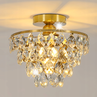 LAMPA SUFITOWA WISZĄCA ZŁOTY ŻYRANDOL KRYSZTAŁOWY RETRO E27 DO JADALNI