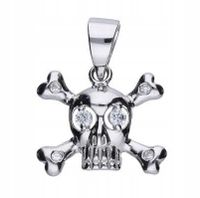 WISIOREK ZAWIESZKA SREBRNY CZASZKA TRUPIA CZACHA