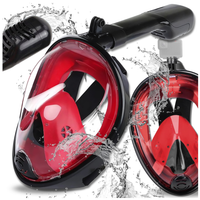 maska do nurkowania pełnotwarzowa l/xl składana do pływania snorkelingu