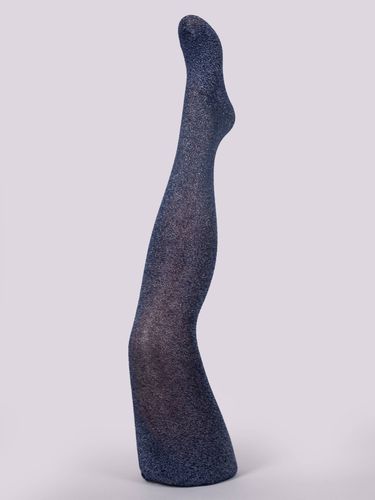 Rajstopy dziewczęce bawełniane z lurexem biało-granatowe 92-98 YOCLUB na Arena.pl