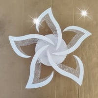 LAMPA SUFITOWA WISZĄCA LED ZYRANDOL BIAŁY NOWOCZESNY 60W 6500K