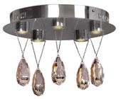 Prisma plafon 5x3W LED chrom