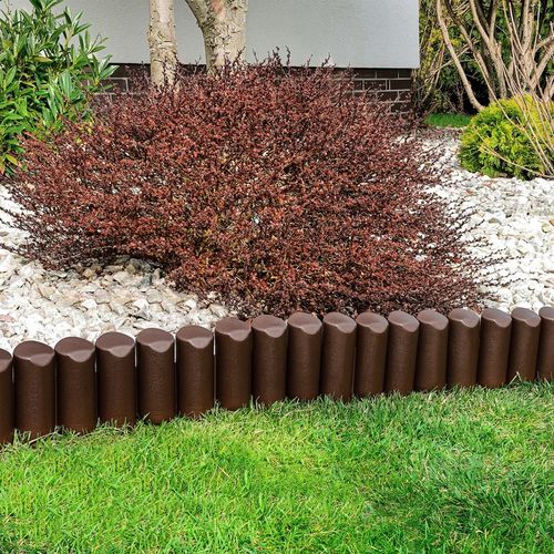 PALISADA OGRODOWA - UV- WYSOKA Wytrzymała Płotek Ogrodowy Obrzeże - Brązowa na Arena.pl